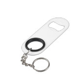 Miniflaschen-Öffner mit Schlüsselanhänger Schlüsselanhänger Flaschenöffner (Rückseite Schrägansicht)