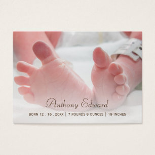 MiniFoto-neugeborene Baby-Fuß-Geburts-Mitteilunge