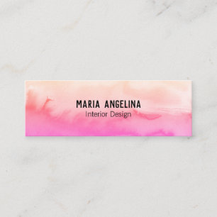Minigeschäftskarte des rosa abstrakten Watercolor Mini Visitenkarte