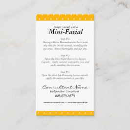 Minigesichtsanweisungskarten Visitenkarte