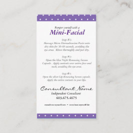 Minigesichtsanweisungskarten Visitenkarte