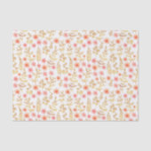 Minigold und Koralle mit Blumen Seidenpapier (Vorderseite)