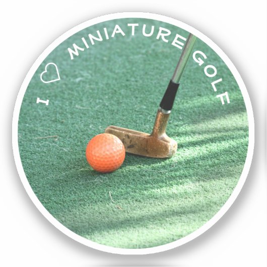 Minigolf Aufkleber (Vorderseite)