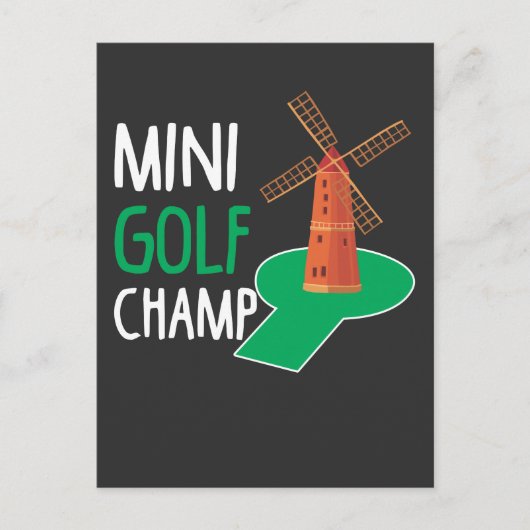 Minigolf Champ Putt Golfing Mini Golf Champion Postkarte (Vorderseite)