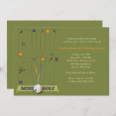 Minigolf-Einladung Einladung (Vorne/Hinten)