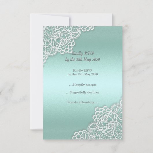 Minigolf Elegante uAwg RSVP Karte (Rückseite)