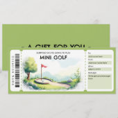 Minigolf-Geschenkgutschein Einladung (Vorne/Hinten)