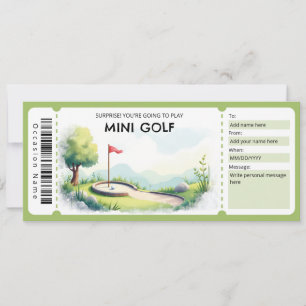 Minigolf-Geschenkgutschein Einladung