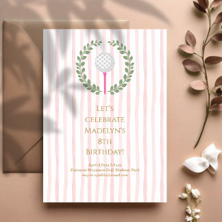 Minigolf Kind Geburtstagsparty Einladung