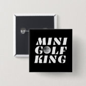 Minigolf King Minigolfer Champion Gewinner Button (Vorne & Hinten)