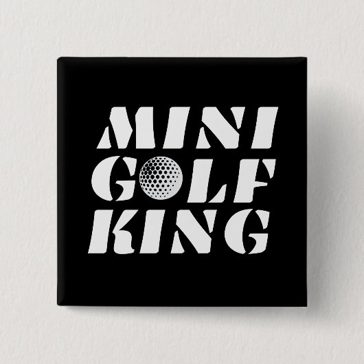 Minigolf King Minigolfer Champion Gewinner Button (Vorderseite)