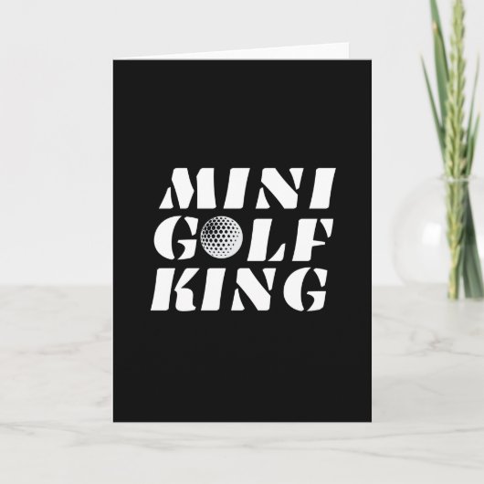 Minigolf King Minigolfer Champion Gewinner Karte (Vorderseite)