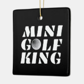Minigolf King Minigolfer Champion Gewinner Keramikornament (Links)