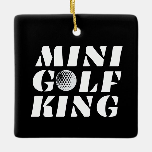 Minigolf King Minigolfer Champion Gewinner Keramikornament (Vorderseite)