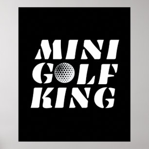 Minigolf King Minigolfer Champion Gewinner Poster