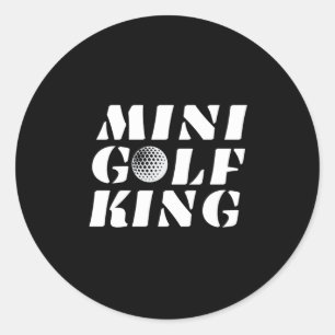 Minigolf King Minigolfer Champion Gewinner Runder Aufkleber