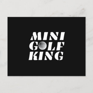 Minigolf König Minigolfer Champion Gewinner Postkarte