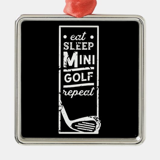 Minigolf Mini Golf Mini Golf Mini Golf Golf Golf Ornament Aus Metall (Vorne)