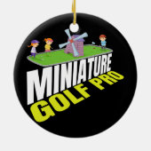 Minigolf Pro I Golfclub Golfer Keramik Ornament (Hinten)
