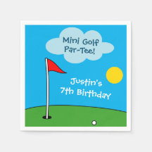 Minigolf-Putt zum Golfen Geburtstagsparty