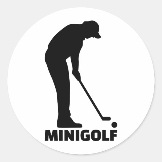 Minigolf Runder Aufkleber (Vorderseite)
