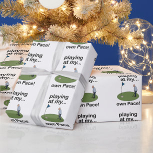 Minigolf spielen Mit Meinem Eigenen Tempo Golfer Geschenkpapier