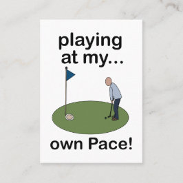 Minigolf spielen Mit Meinem Eigenen Tempo Golfer Visitenkarte