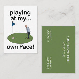 Minigolf spielen Mit Meinem Eigenen Tempo Golfer Visitenkarte