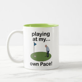 Minigolf spielen Mit Meinem Eigenen Tempo Golfer Zweifarbige Tasse