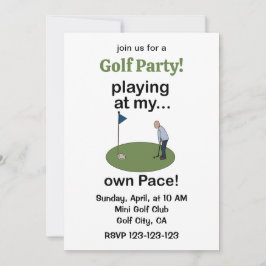 Minigolf Spielen Mit Meinem Eigenen Tempo Party Einladung