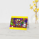 Minigolfplatz Happy Vatertag Karte (Gelbe Blume)