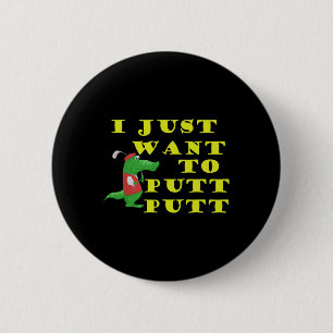 Minigolfplatz Mini Golf T-Shirt Golfball Putt Button