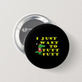 Minigolfplatz Mini Golf T-Shirt Golfball Putt Button (Vorne & Hinten)
