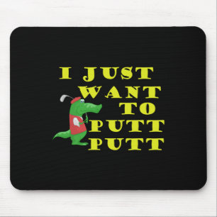 Minigolfplatz Mini Golf T-Shirt Golfball Putt Mousepad