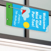 Minigolfputt Putt Birthday Party Empfang Banner (Äußeres Gebäude)