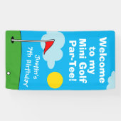 Minigolfputt Putt Birthday Party Empfang Banner (Horizontal)