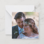 Minigröße | Boho Pampas Foto Wedding Vielen Dank Mitteilungskarte (Rückseite)