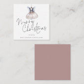 Minigröße | Fairy Minimalistisch Merry Christmas C Mitteilungskarte (Vorne/Hinten)
