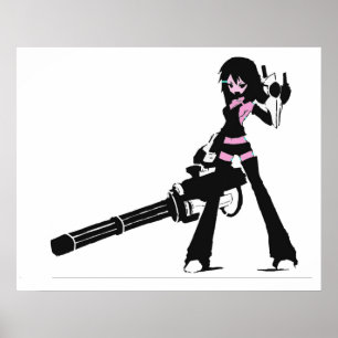 Minigun Lass! Poster