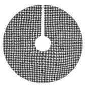 MiniHahnentrittmuster-Muster Schwarzweiss Polyester Weihnachtsbaumdecke (Vorderseite)