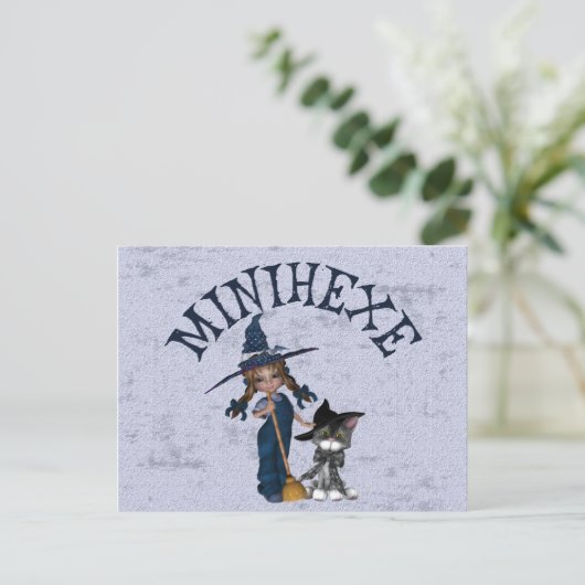 Minihexe Postkarte (Stehend Vorderseite)