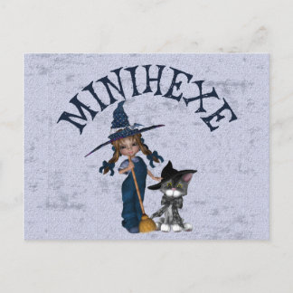 Minihexe Postkarte