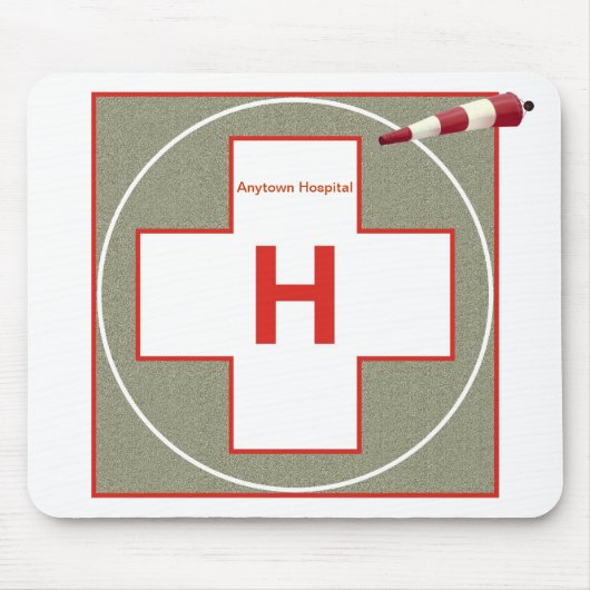 Minihubschrauber-Landeplatz - Anytown Krankenhaus Mousepad (Vorne)