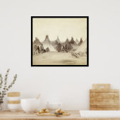 Minijugou Indian Tipi Camp SD 1891 Poster (Küche)