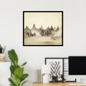 Minijugou Indian Tipi Camp SD 1891 Poster (Heimbüro)