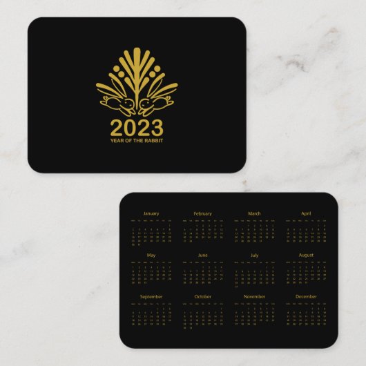 Minikalender 2023 visitenkarte (Vorne/Hinten)