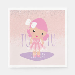 Minikleid Tutu Mädchen Geburtstag Cartoon Rosa Gli Serviette