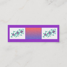 MiniLesezeichen-Karten-lila Blumen addieren Foto Mini Visitenkarte