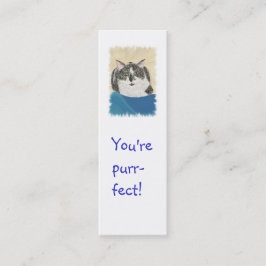 MiniLesezeichen-Karten, Tuxedo-Katze Mini Visitenkarte