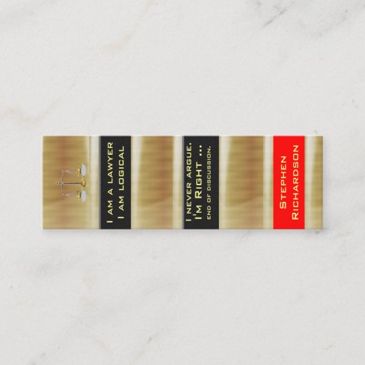 MiniLesezeichen Mini Visitenkarte (Vorderseite)